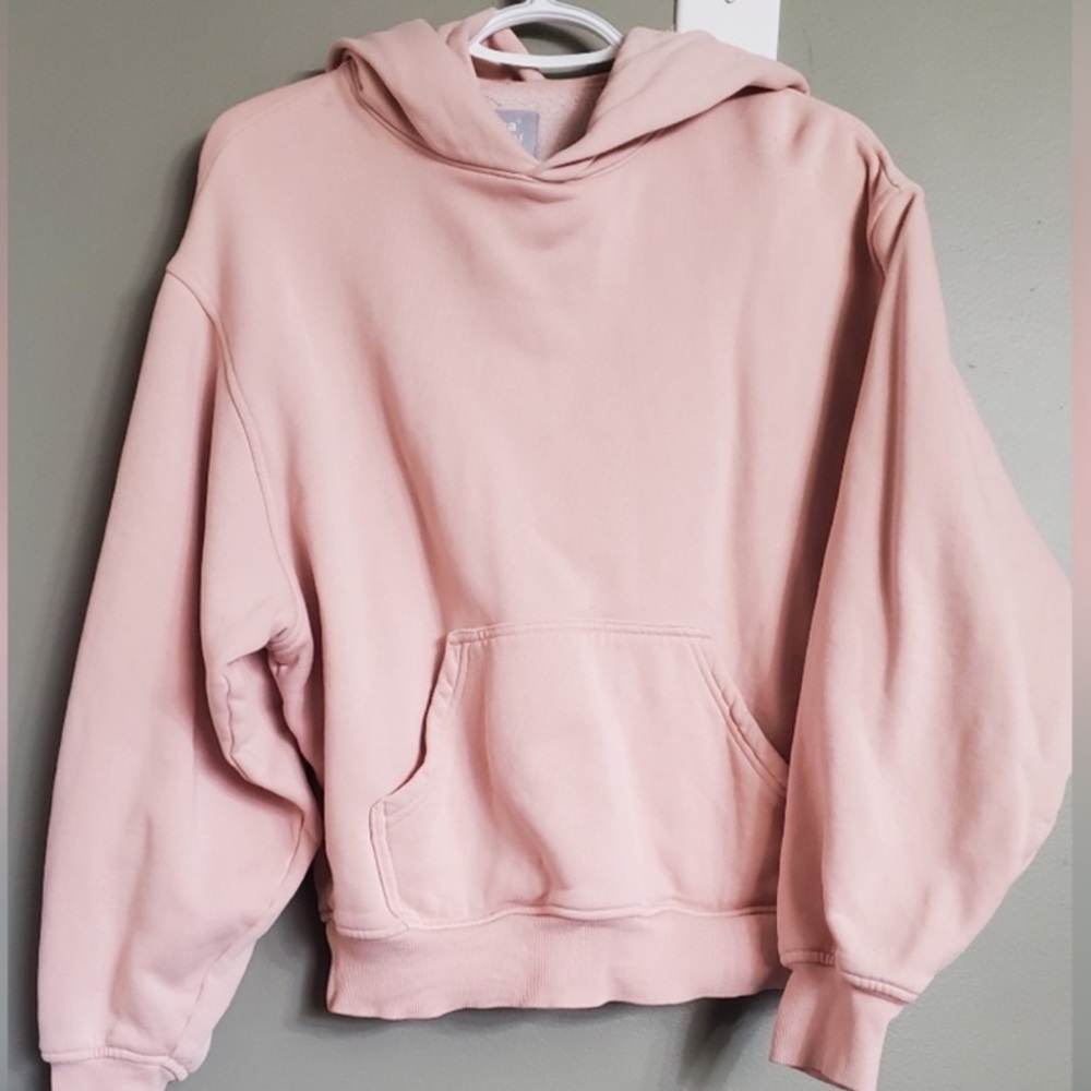 TNA Cozy Pink Fleece Hoodie Size 1 (small) Pink Women's Hoodie Aritzia - worn 1